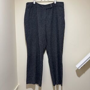 Women’s Cleo Plus Size Petite Length Grey White Straight Leg Dress Pants Size 18